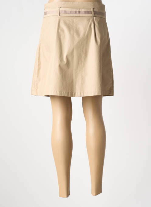 Jupe courte fermeture zip latéral beige FRACOMINA femme