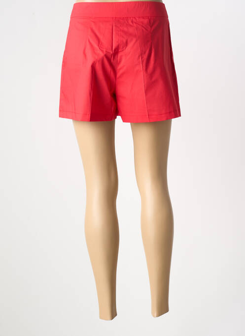 Short taille à pinces taille haute rouge FRACOMINA femme