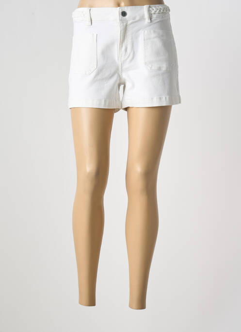 Short tissage denim taille normale blanc MORGAN femme