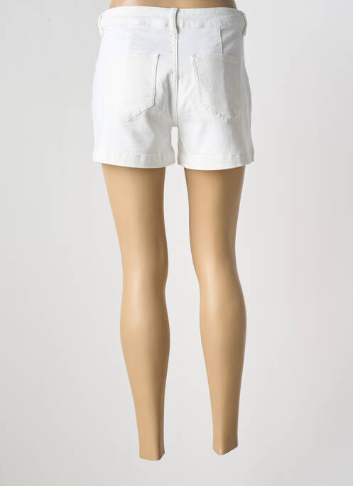 Short tissage denim taille normale blanc MORGAN femme