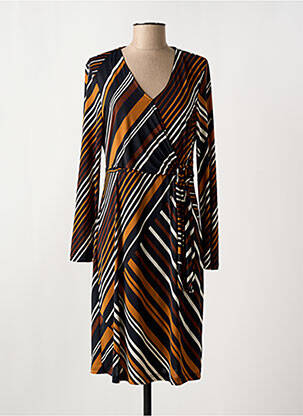 Robe mi-longue coupe fluide manches longues noir BATIDA femme