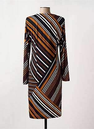 Robe mi-longue coupe fluide manches longues noir BATIDA femme