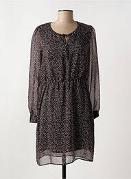 Robe mi-longue coupe fluide manches longues noir MERI & ESCA femme