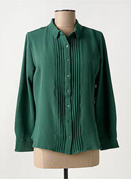 Chemisier coupe fluide manches longues vert GRIFFON femme