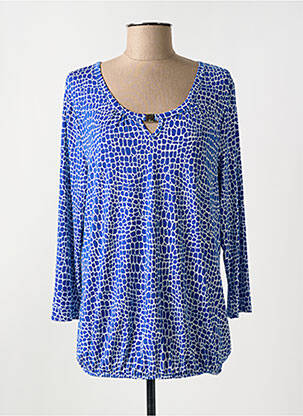 Top imprimé fantaisie manches longues bleu BATIDA femme