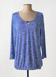 Top imprimé fantaisie manches longues bleu BATIDA femme