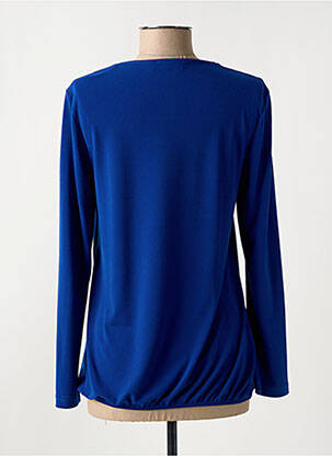 Top col v manches longues bleu BATIDA femme