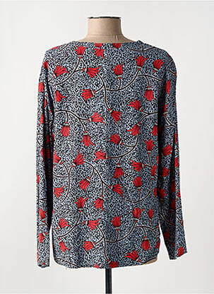 Blouse imprimé fantaisie manches longues bleu AGATHE & LOUISE femme