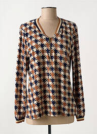 Blouse imprimé fantaisie manches longues beige BATIDA femme
