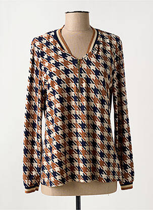 Blouse imprimé fantaisie manches longues beige BATIDA femme