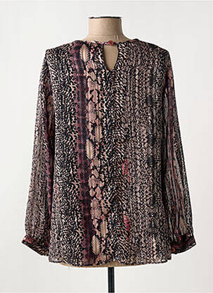 Blouse imprimé fantaisie manches longues noir MERI & ESCA femme
