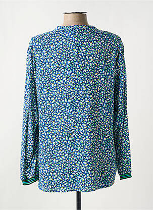 Chemisier imprimé fantaisie manches longues bleu RABE femme