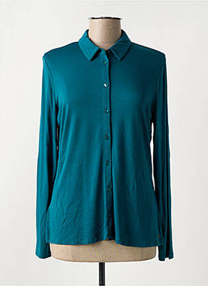 Chemisier coupe fluide manches longues bleu SURKANA femme