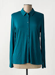 Chemisier coupe fluide manches longues bleu SURKANA femme