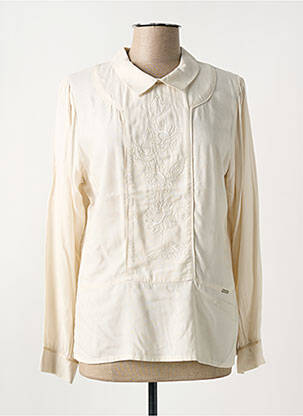 Blouse fermeture boutonnée au dos manches longues beige AGATHE & LOUISE femme