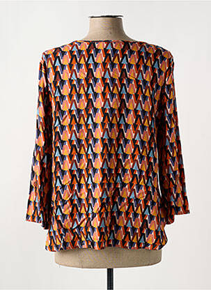 Blouse imprimé fantaisie manches longues bleu GEVANA femme