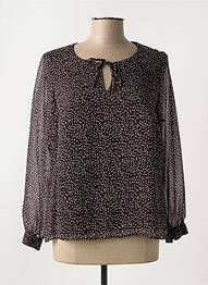 Blouse imprimé fantaisie manches longues noir MERI & ESCA femme