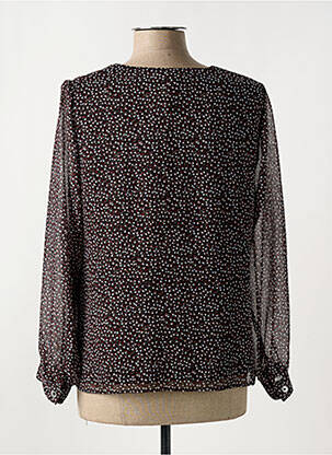 Blouse imprimé fantaisie manches longues noir MERI & ESCA femme