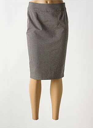 Jupe mi-longue noir GEVANA pour femme