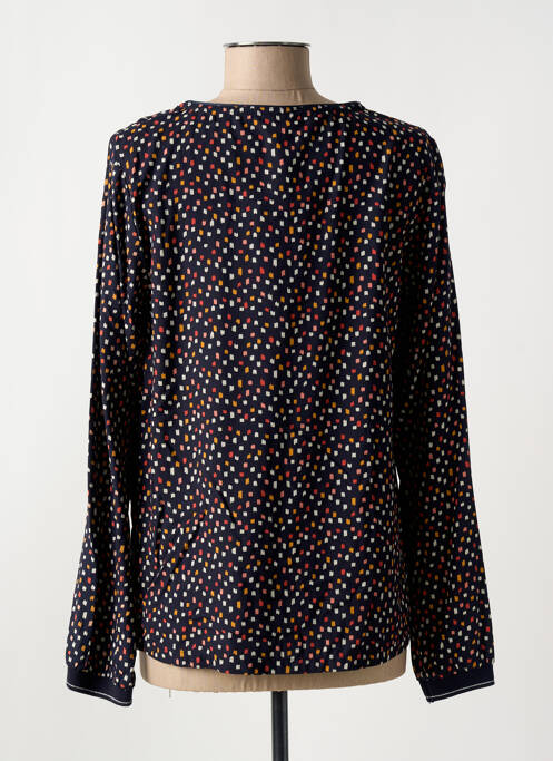 Blouse imprimé fantaisie manches longues bleu ELLE EST OU LA MER femme