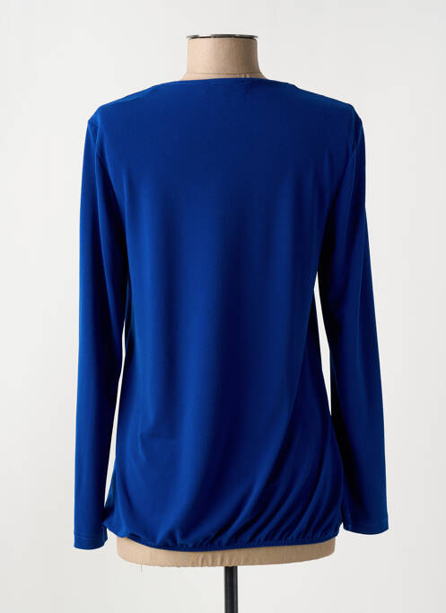 Top col v manches longues bleu BATIDA femme