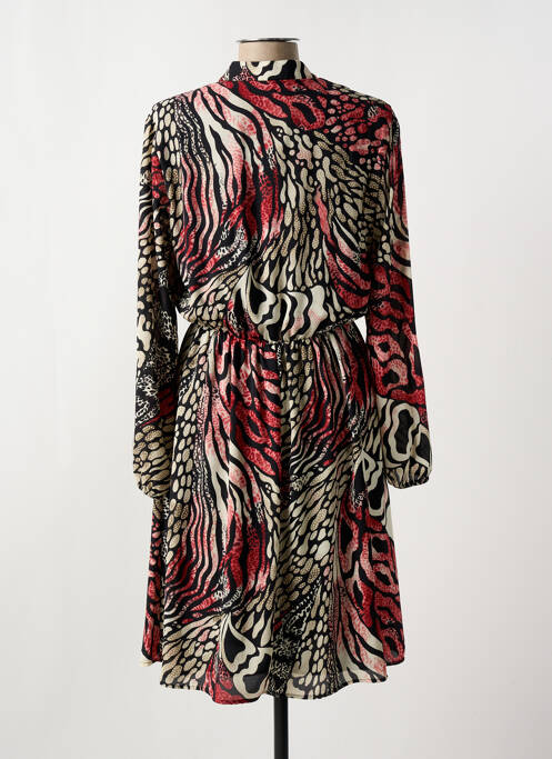 Robe mi-longue coupe fluide manches longues noir BATIDA femme