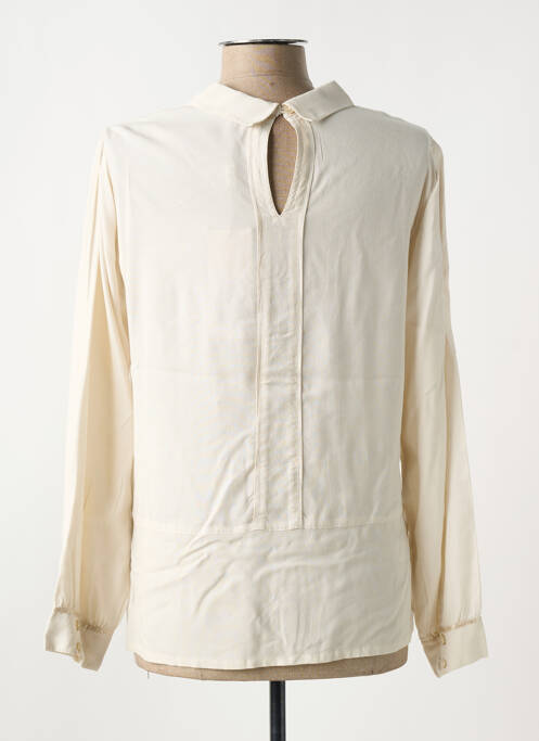 Blouse fermeture boutonnée au dos manches longues beige AGATHE & LOUISE femme