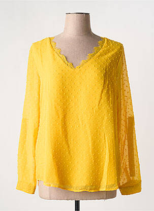 Blouse manches longues manches longues jaune BY ONE femme