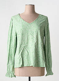 Blouse imprimé fantaisie manches longues vert CREAM femme