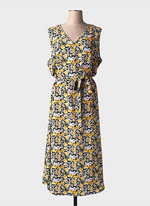 Robe longue imprimé fantaisie sans manche jaune ONLY CARMAKOMA femme