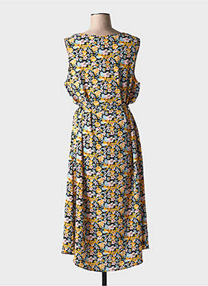 Robe longue imprimé fantaisie sans manche jaune ONLY CARMAKOMA femme