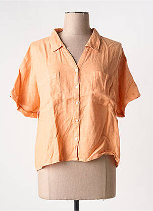 Chemisier coupe droite manches courtes orange C'EST BEAU LA VIE femme