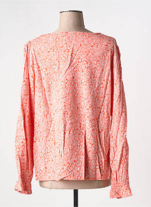 Blouse tissage popeline manches longues orange CREAM femme