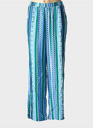 Pantalon large tissage popeline taille normale bleu ONLY CARMAKOMA femme