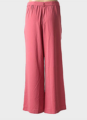 Pantalon droit taille élastique rose CERISE BLUE femme