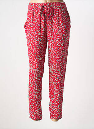 Pantalon droit rouge C'EST BEAU LA VIE pour femme