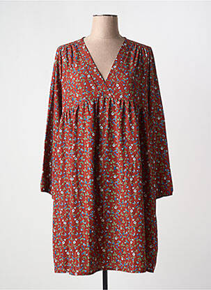 Robe mi-longue marron RENATTO BENE pour femme