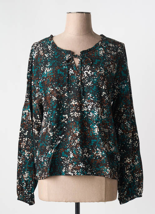 Blouse imprimé fantaisie manches longues noir CREAM femme