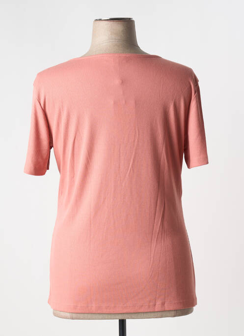 T-shirt col v manches courtes rose ONLY CARMAKOMA femme