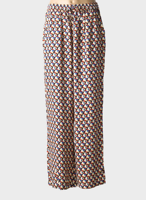 Pantalon droit taille élastique bleu C'EST BEAU LA VIE femme