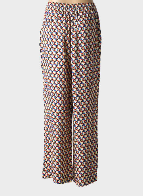 Pantalon droit taille élastique bleu C'EST BEAU LA VIE femme