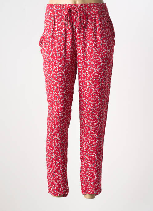 Pantalon droit rouge C'EST BEAU LA VIE pour femme