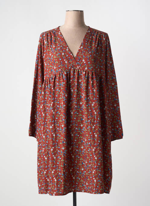 Robe mi-longue marron RENATTO BENE pour femme