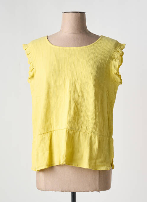 Top jaune C'EST BEAU LA VIE pour femme