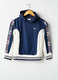 Sweat-shirt à capuche manches longues manches longues bleu FILA garcon