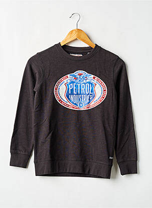 Sweat-shirt sérigraphie floquée manches longues noir PETROL INDUSTRIES garçon