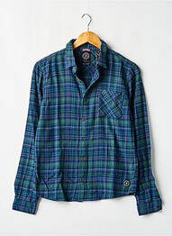 Chemise manches longues imprimé carreaux bleu LE TEMPS DES CERISES garcon