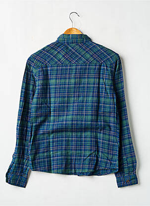 Chemise manches longues imprimé carreaux bleu LE TEMPS DES CERISES garçon