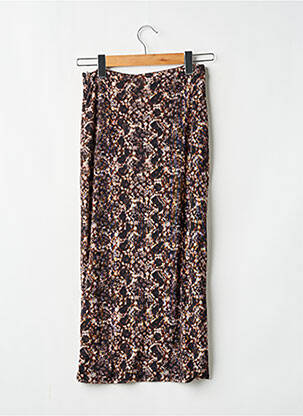 Jupe longue imprimé fantaisie marron NA-KD femme