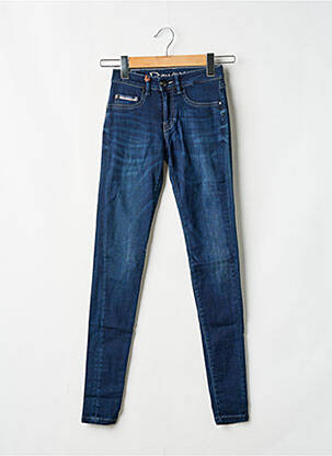 Jeans skinny tissage brut taille haute bleu DONOVAN femme